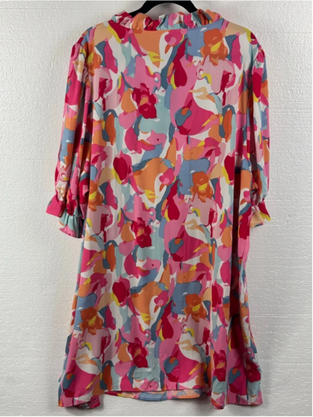 NWT Michelle McDowell Floral Julie Dress River Iris Colorway Bell Sleeve Sz XXL - Picture 9 of 10